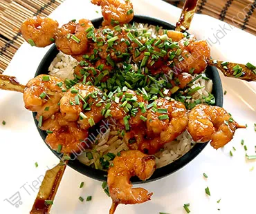 Yakitori de Camarones