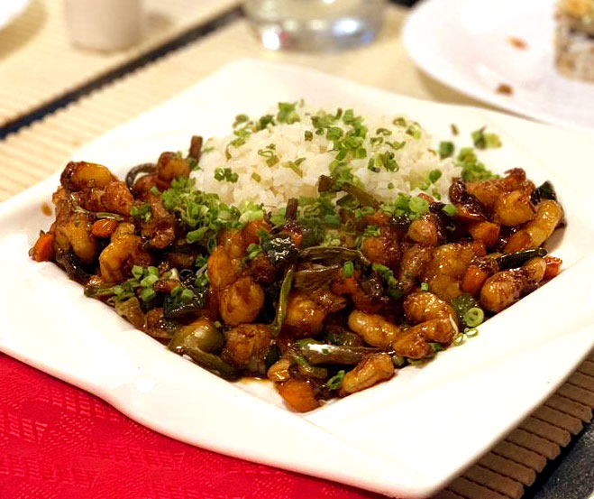 Teriyaki de Camarones